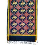 Single Ikat Pure Mulberry Silk  Dupatta
