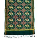Single Ikat Pure Mulberry Silk  Dupatta
