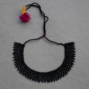 Handcrafted Black Beaded Necklace by Rathwa Tribal Women