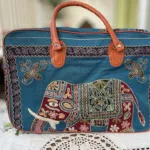 Duffle Bag With Royal Elephant Motif