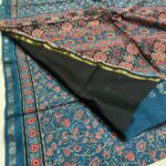 Traditional Ajrakh Chanderi silk cotton Sarees 9