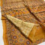 Traditional Ajrakh Chanderi silk cotton Sarees 10