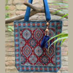 Ajrakh Canvas Cotton Shopping Tote Bag