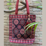 Ajrakh Canvas Cotton Shopping Tote Bag