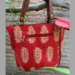 Handcrafted Blockprint Red Handbag