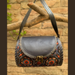 Classic Handcrafted Black Leather Handbag