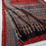 Traditional Ajrakh Chanderi silk cotton Sarees 13