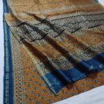 Traditional Ajrakh Chanderi silk cotton Sarees 15