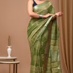 Bagru Hand block Printed Cotton Saree