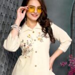 Pure linen khadi Hand embroidered Top