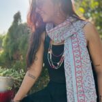 Misty Sky Block Printed Mul Cotton Stole